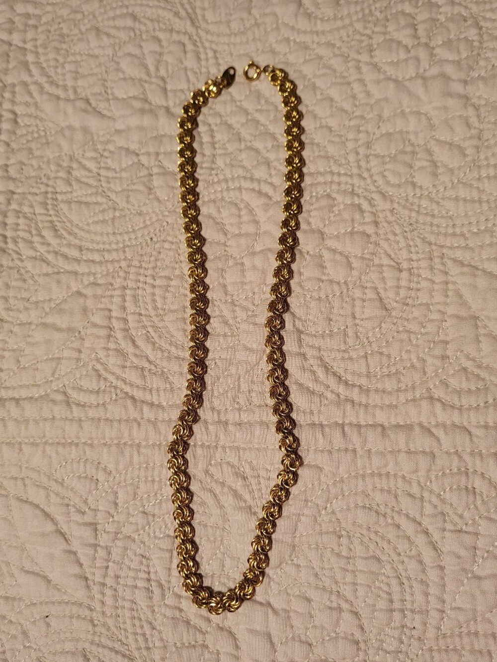 Trifari Gold Tone Rope Chain Necklace - Women’s Elegant Statement Jewelry
